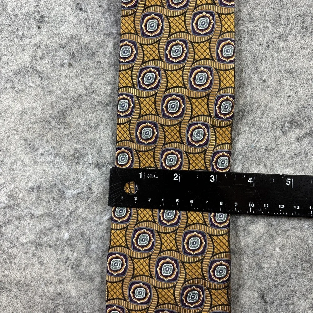 Jos. A. Bank Signature Silk‎ Necktie Men's Golden Blue & Gray Designer Tie